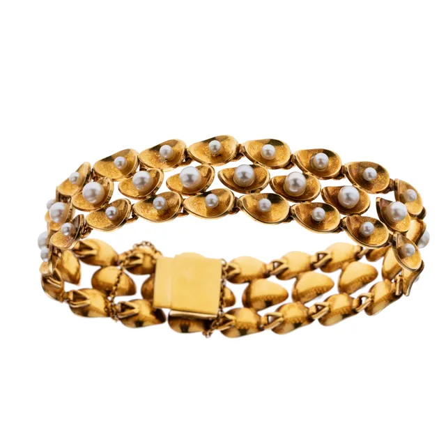 Perlen Armband Gold 585